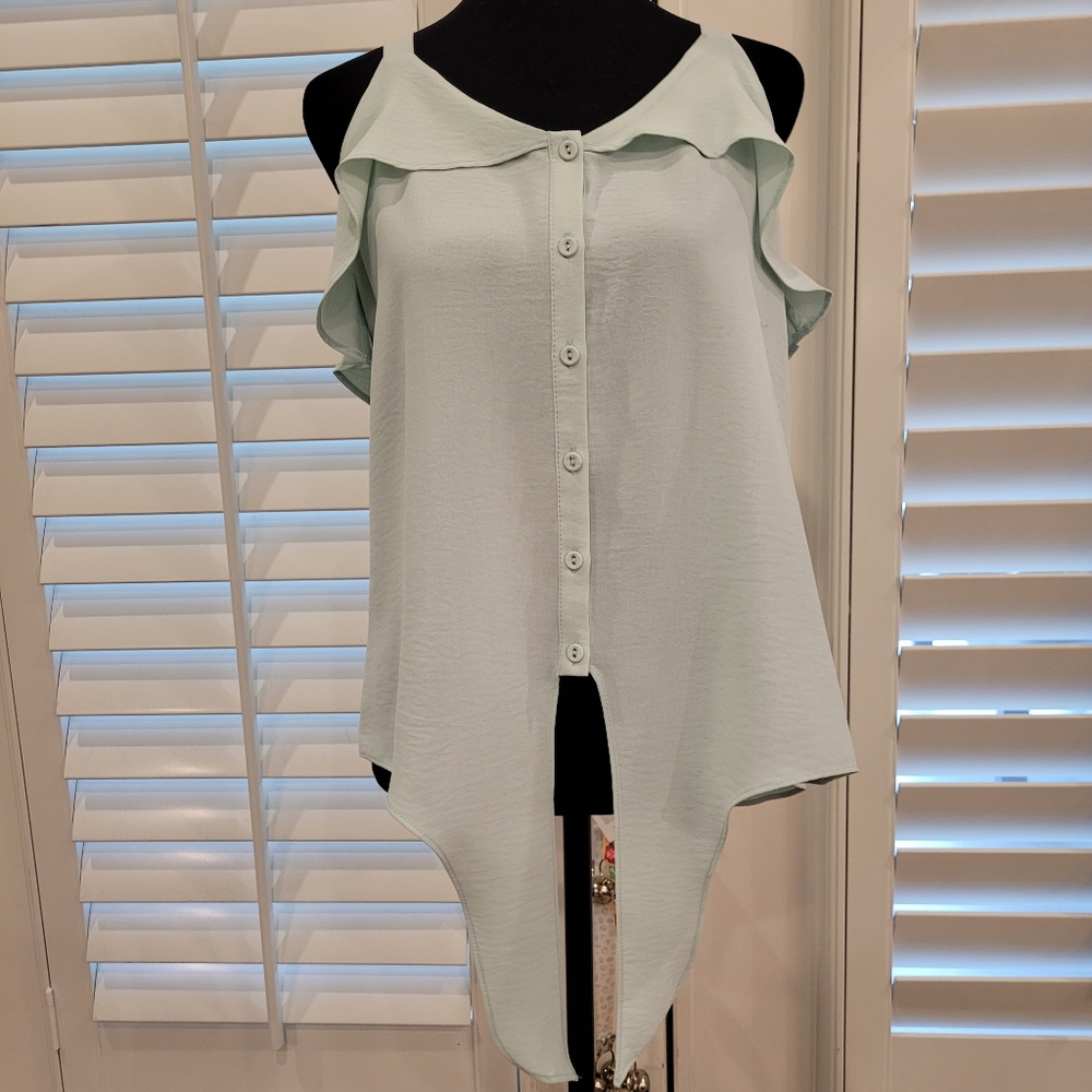 Naked Zebra small shoulder less blouse